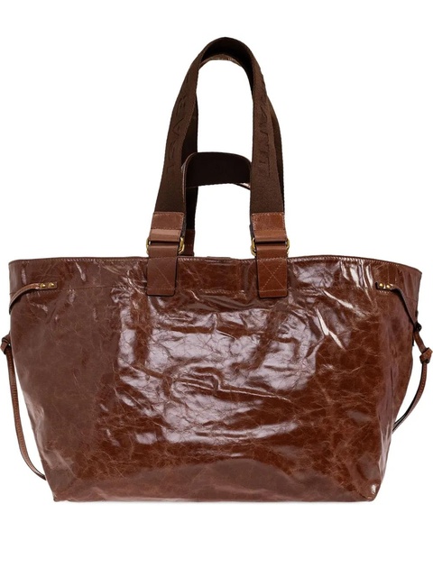 ISABEL MARANT leather drawstring tote bag - Brown - zdjęcie produktu nr 1