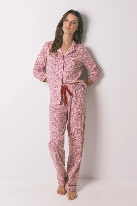 women'secret piżama bawełniana damska kolor czerwony bawełniana 3132132 - zdjęcie produktu nr 1