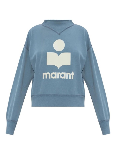 MARANT ÉTOILE logo-print cotton-blend sweatshirt - Blue - zdjęcie produktu nr 1