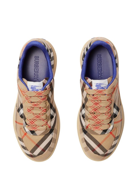 Burberry Terrace checked canvas sneakers - Neutrals - zdjęcie produktu nr 2