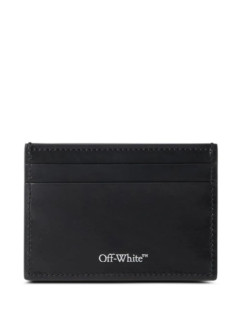 Off-White Diagonal leather card holder - Black - zdjęcie produktu nr 1