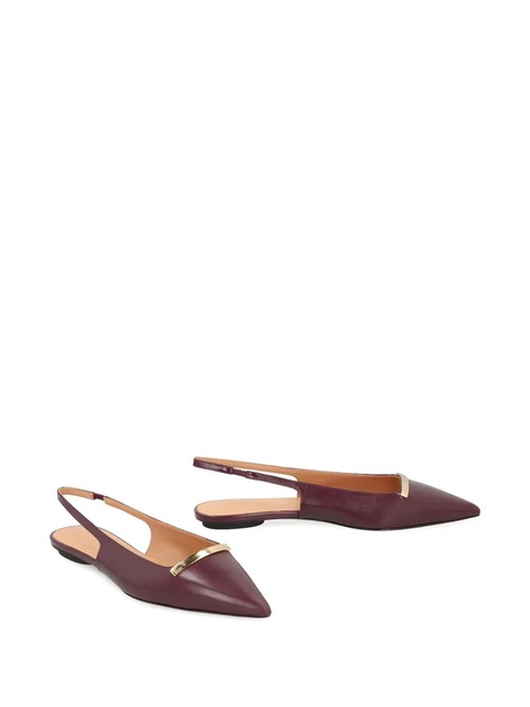 Tod's pointed-toe slingback ballet flats - Red - zdjęcie produktu nr 2
