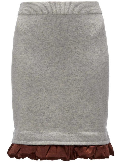 JW Anderson satin-trimmed mini skirt - Grey - zdjęcie produktu nr 1