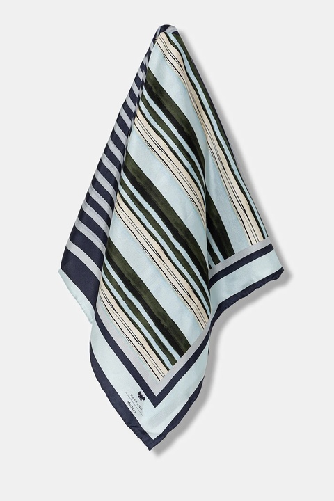Weekend Max Mara apaszka jedwabna ONESTO damska kolor granatowy wzorzysta 2525546125600 - zdjęcie produktu nr 1