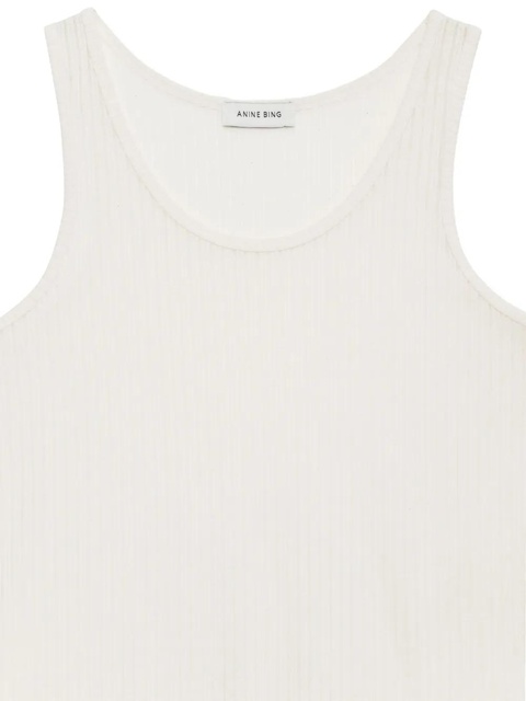 ANINE BING Eugene ribbed sleeveless top - White - zdjęcie produktu nr 2