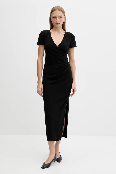 Armani Exchange sukienka kolor czarny maxi dopasowana XW000665 AF10872 - zdjęcie produktu nr 1