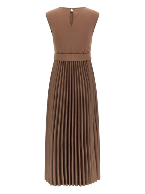 Weekend Max Mara Samuele pleated belted midi dress - Brown - zdjęcie produktu nr 1