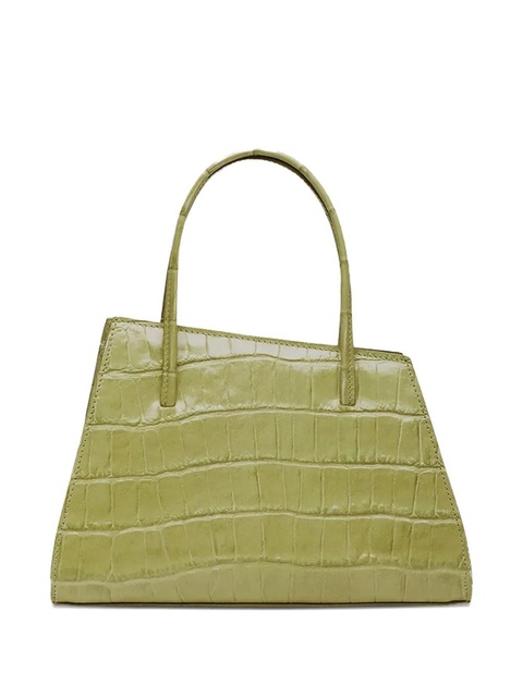 Liffner mini croc-embossed leather top-handles tote bag - Green - zdjęcie produktu nr 2