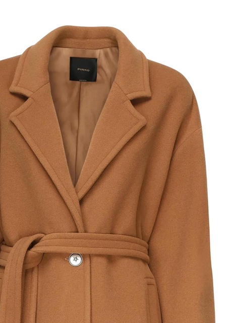 PINKO Chipster belted lapel coat - Brown - zdjęcie produktu nr 2