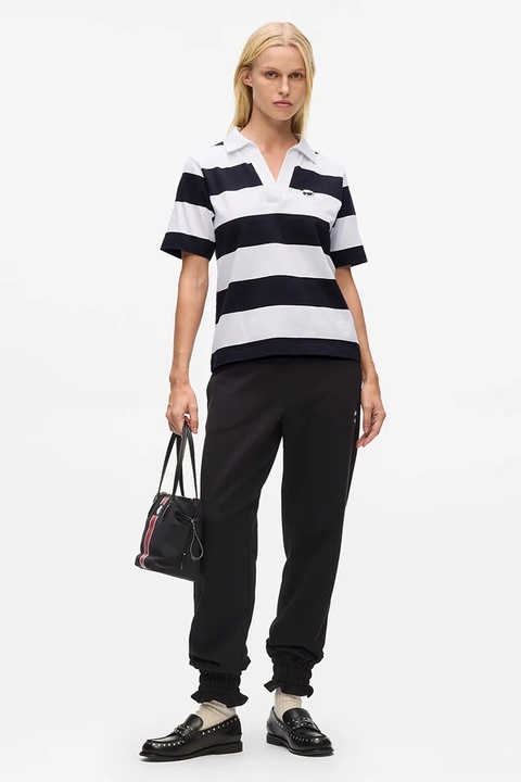 Karl Lagerfeld polo bawełniane damski kolor czarny A4W17099 - zdjęcie produktu nr 1