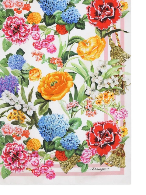 Dolce & Gabbana floral-print scarf - White - zdjęcie produktu nr 2