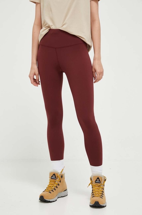 Helly Hansen legginsy sportowe Roam damskie kolor bordowy gładkie 63183 - zdjęcie produktu nr 1