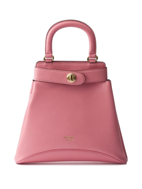 Prada logo-stamp leather tote bag - Pink - zdjęcie produktu nr 1