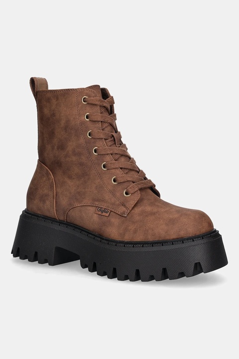 Buffalo botki Aspen Lace Up Warm damskie kolor brązowy na platformie ocieplone 1622599-BRN - zdjęcie produktu nr 1
