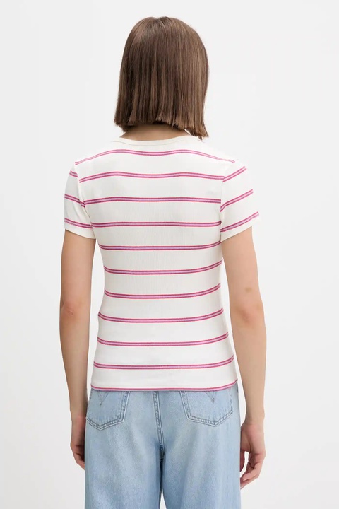 Tommy Jeans t-shirt damski kolor biały DW0DW17383 - zdjęcie produktu nr 2