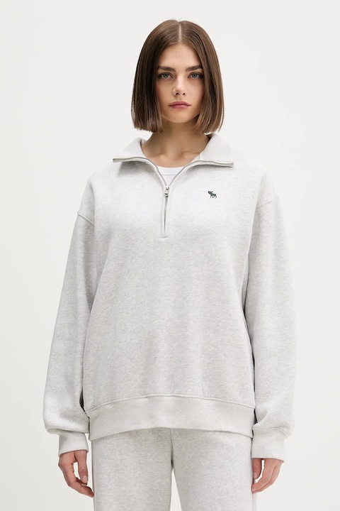 Abercrombie & Fitch bluza damska kolor szary melanżowa KI152-5418-912 - zdjęcie produktu nr 1