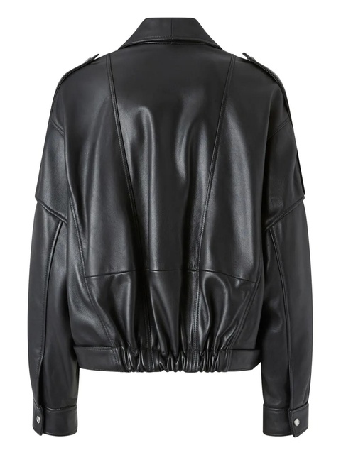 PINKO drop-shoulder biker jacket - Black - zdjęcie produktu nr 1