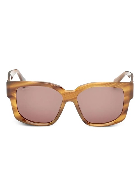 Max Mara Eyewear striped rectangle sunglasses - Brown - zdjęcie produktu nr 1