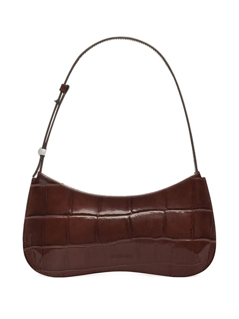 Jacquemus Le Bisou crocodile-embossed shoulder bag - Brown - zdjęcie produktu nr 2