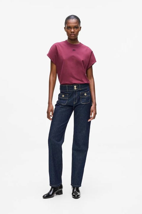 Karl Lagerfeld jeansy bawełniane damskie kolor granatowy A4W10093 - zdjęcie produktu nr 1