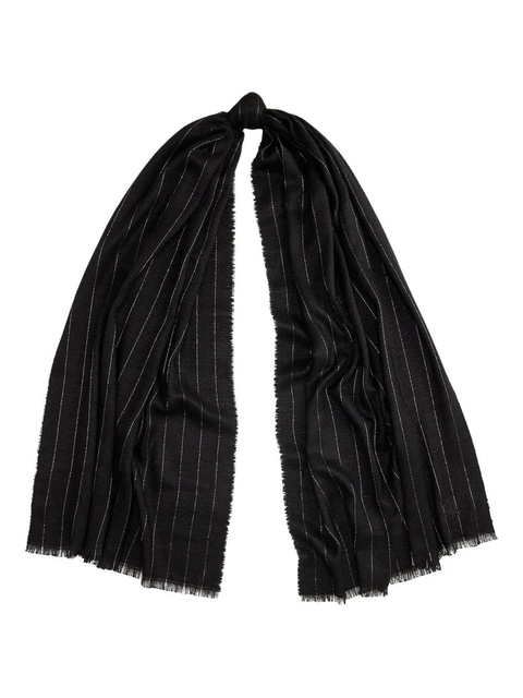 Lauren Ralph Lauren striped fringed scarf - Black - zdjęcie produktu nr 2