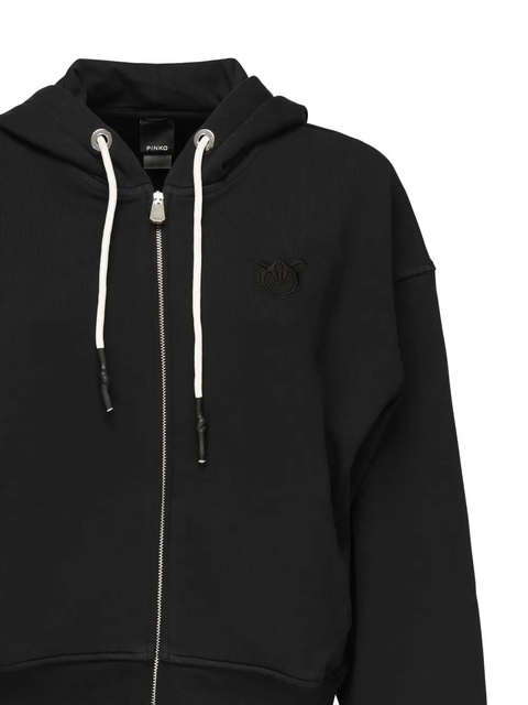 PINKO embroidered logo zip-up hoodie - Black - zdjęcie produktu nr 2