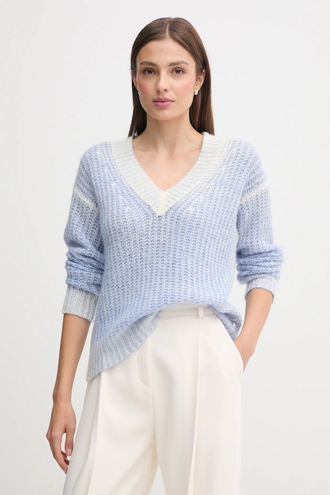 Joop! sweter z domieszką wełny damski kolor fioletowy 30047619 - zdjęcie produktu nr 1