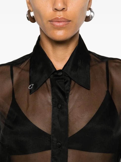 Oséree Organdie shirt - Black - zdjęcie produktu nr 2