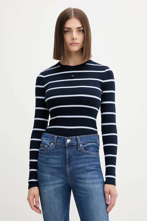 Tommy Jeans longsleeve damski kolor granatowy DW0DW17387 - zdjęcie produktu nr 1