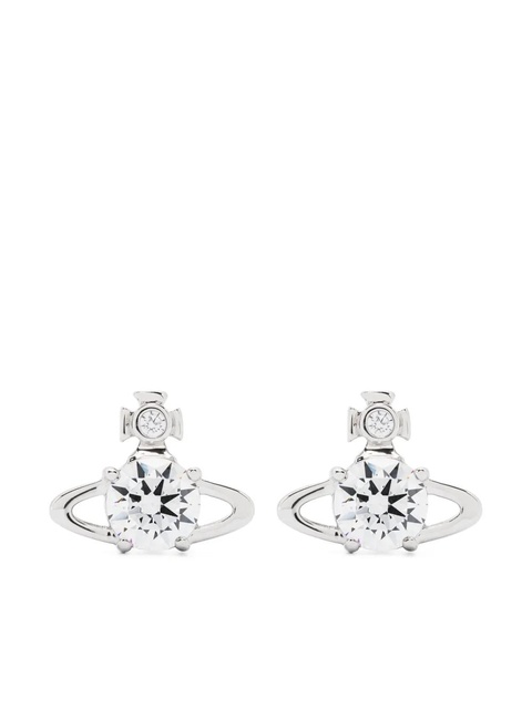 Vivienne Westwood Reina crystal-embellished earrings - Silver - zdjęcie produktu nr 1