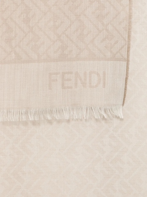 FENDI FF-jacquard scarf - Neutrals - zdjęcie produktu nr 1