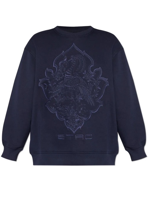 ETRO logo-embroidered sweatshirt - Blue - zdjęcie produktu nr 1