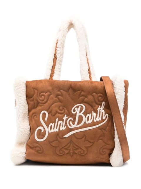 MC2 Saint Barth shearling-trim tote bag - Brown - zdjęcie produktu nr 1