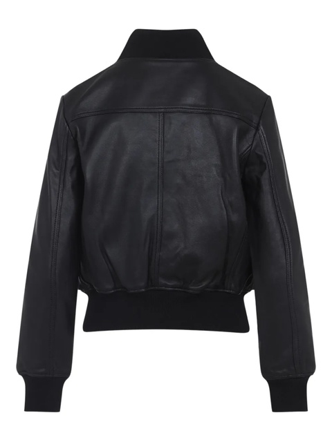 The Frankie Shop zip-front ribbed-cuff jacket - Black - zdjęcie produktu nr 2