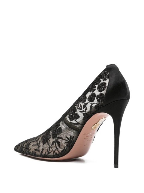 Aquazzura Mon Amour 105 tulle satin pump - Black - zdjęcie produktu nr 2