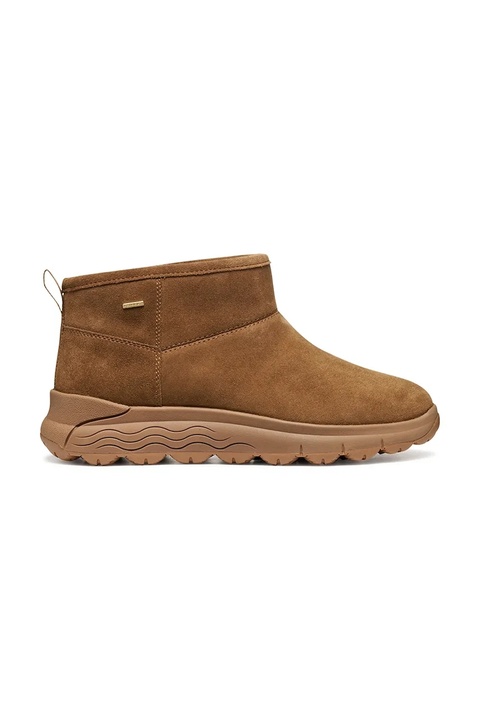 Geox botki zamszowe D SPHERICA 4X4 B ABX damskie kolor brązowy na płaskim obcasie lekko ocieplone D5626B 00022 C6372 - zdjęcie produktu nr 1