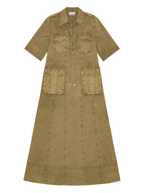 GANNI denim midi dress - Green - zdjęcie produktu nr 1
