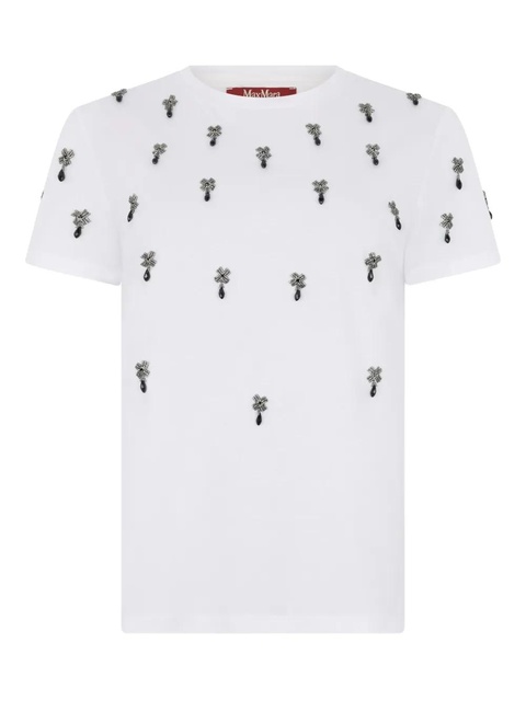 Max Mara Pontile embellished cotton T-shirt - White - zdjęcie produktu nr 1