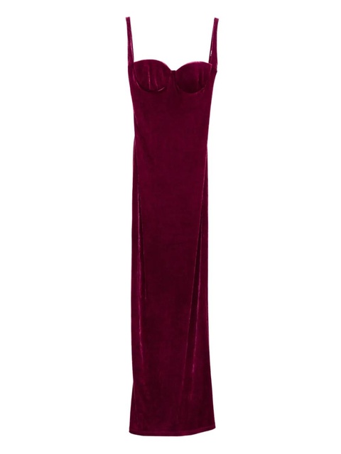 Balenciaga velvet-finish dress - Purple - zdjęcie produktu nr 1