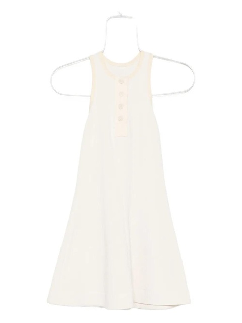 Nanushka button-front ribbed mini dress - Neutrals - zdjęcie produktu nr 1