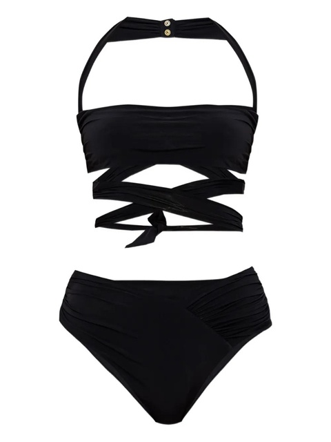 Balmain wrap-effect halter bikini - Black - zdjęcie produktu nr 1