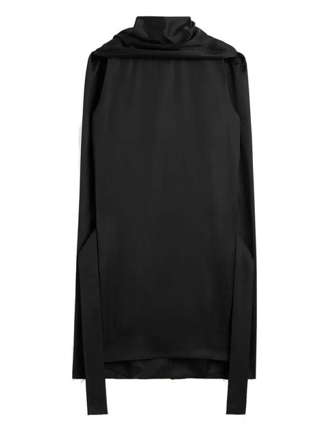TOTEME scarf-detail cocoon mini dress - Black - zdjęcie produktu nr 1