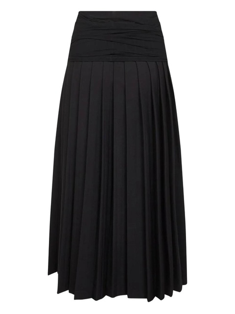 MM6 Maison Margiela pleated tulle-panel skirt - Black - zdjęcie produktu nr 2