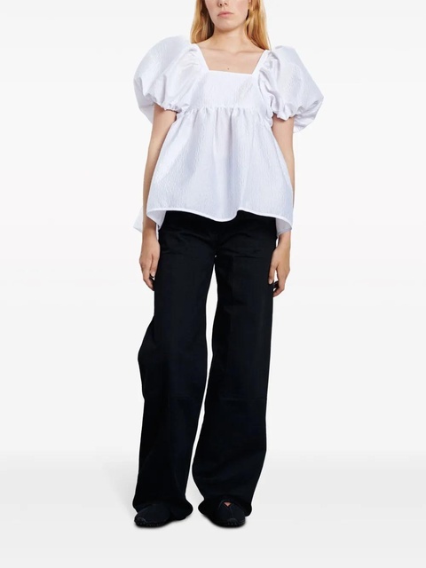 Cecilie Bahnsen Alma matelassé-effect blouse - White - zdjęcie produktu nr 1
