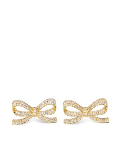 Self-Portrait crystal-bow earrings - Gold - zdjęcie produktu nr 1