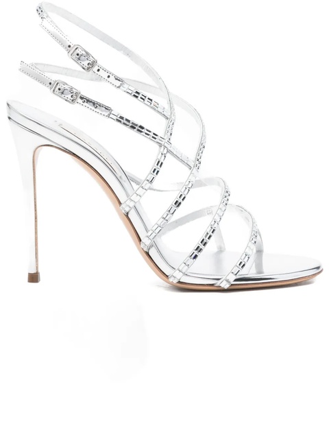 Casadei 80mm Starsway Cage crystal-embellished stiletto pumps - Silver - zdjęcie produktu nr 1