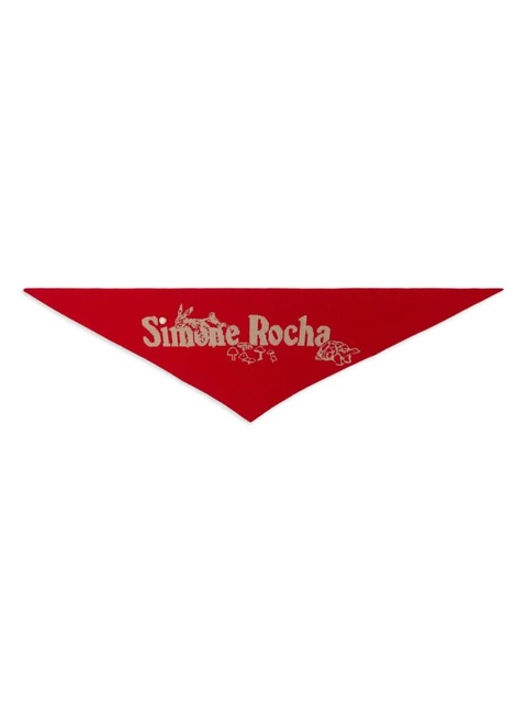 Simone Rocha logo-embroidered neckerchief - zdjęcie produktu nr 1