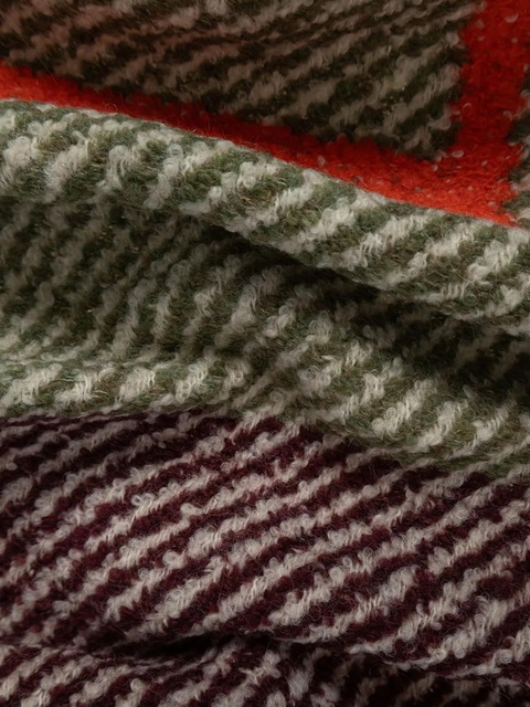 LOEWE logo-intarsia fringed scarf - Red - zdjęcie produktu nr 1