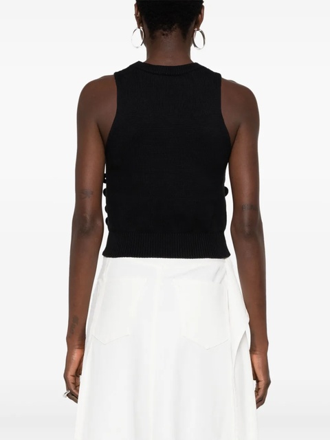 JW Anderson loop-detailing knitted tank top - Black - zdjęcie produktu nr 2