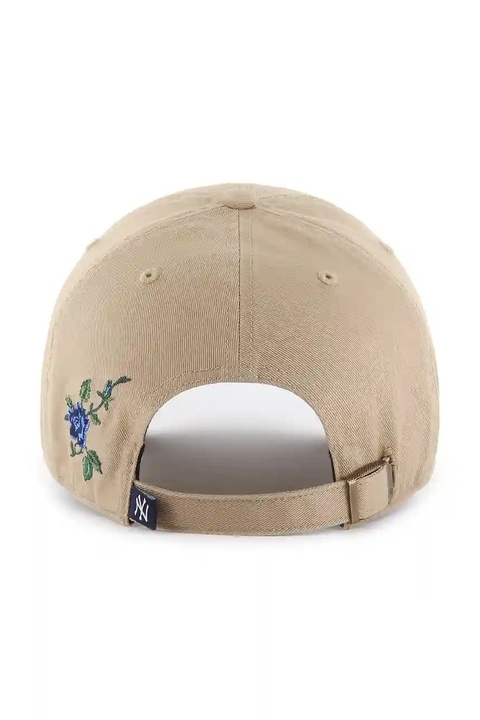 47 brand czapka z daszkiem bawełniana MLB New York Yankees kolor zielony B-THRNC17GWS-KHB - zdjęcie produktu nr 2